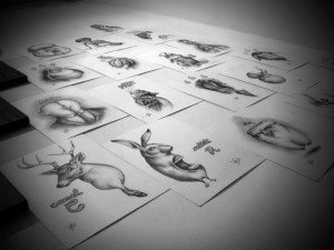 Lost in the Punchline "The 666 Drawing Series"